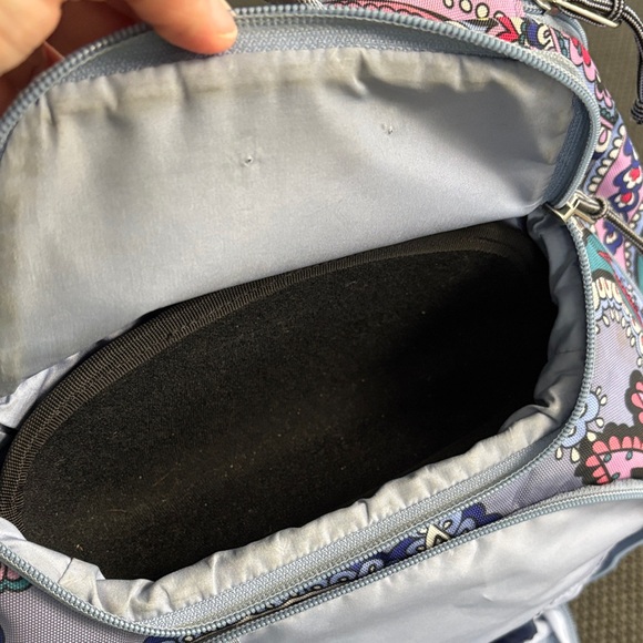 Vera Bradley Women's Lighten Up Backpack Blue Purple Pink Paisley Travel Large - Picture 12 of 13